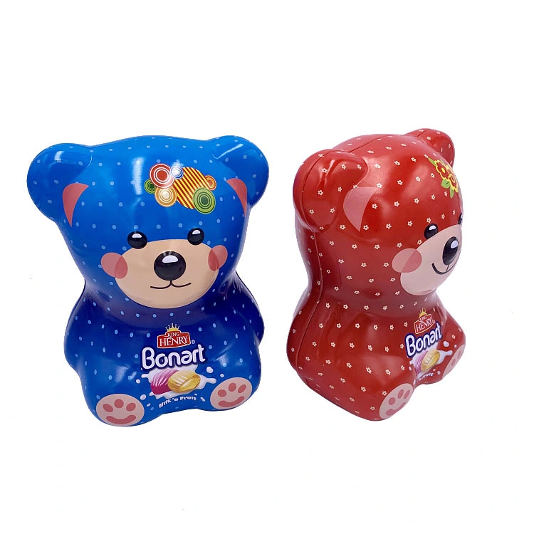 Bear Shape Tin Box for Candy, Cookie, Chocolate, Tea Packing