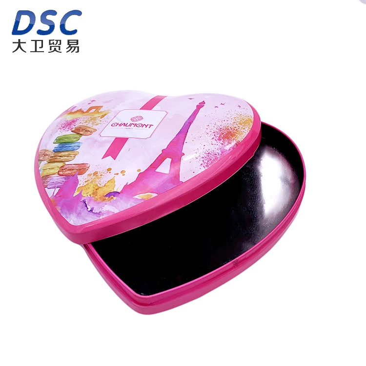 Heart Shaped Chocolate Candy Packaging Tin Box Metal Tinplate Food Gift Tin Box