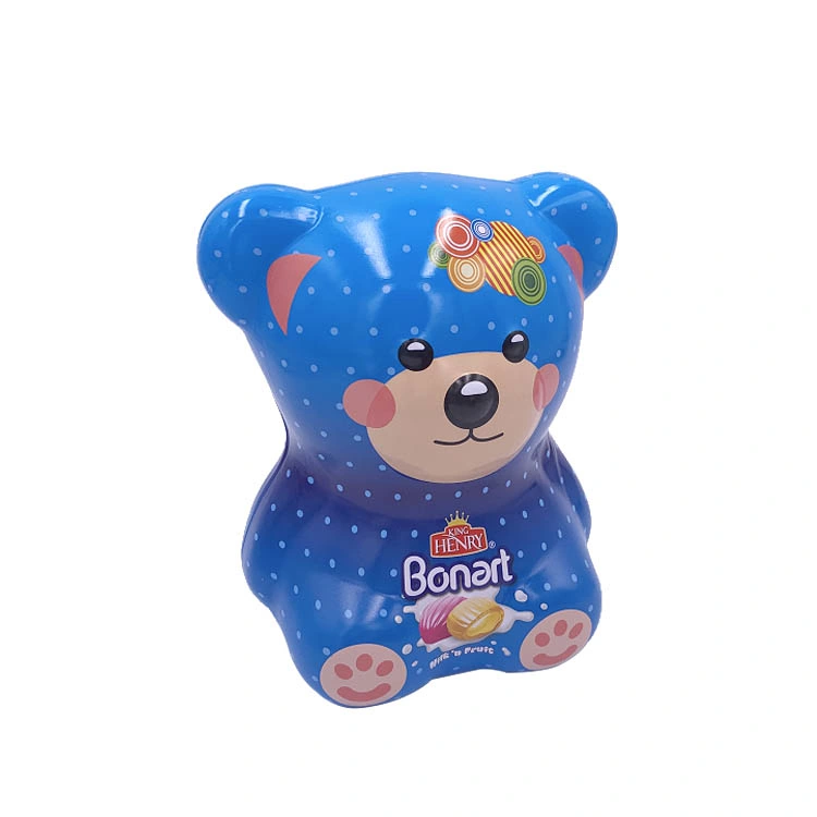 Bear Shape Tin Box for Candy, Cookie, Chocolate, Tea Packing