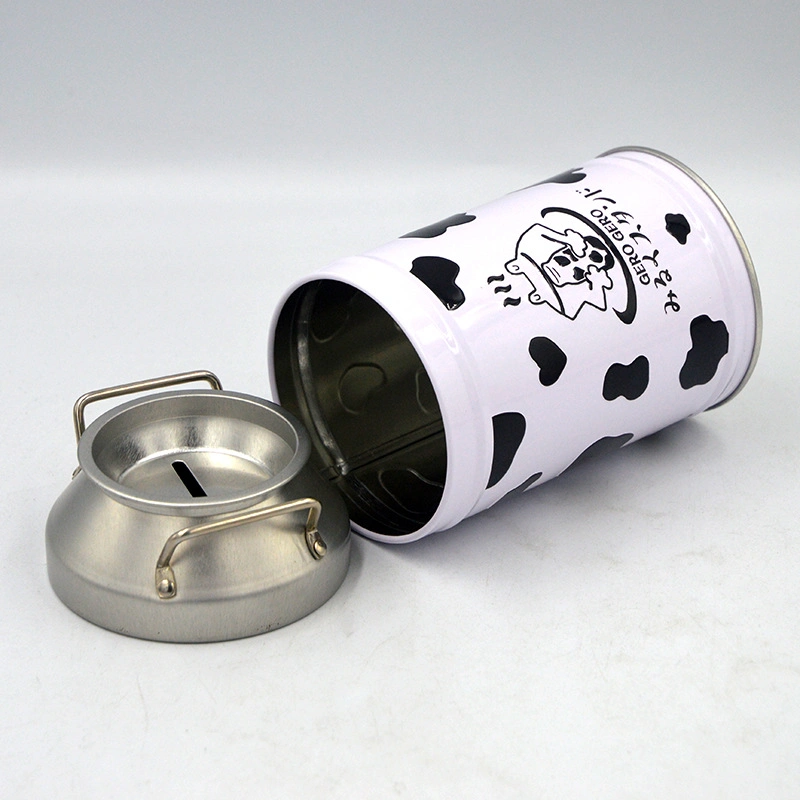 Custom Round Money Saving Tin Money Box Metal Tin Can Coin Bank